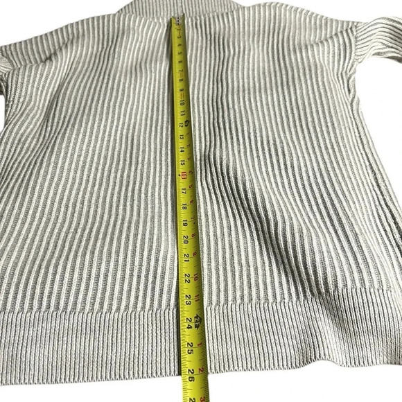 TAHARI grey open front cardigan,M. chunky knit , cottagecore,cabincore,office - Picture 9 of 14